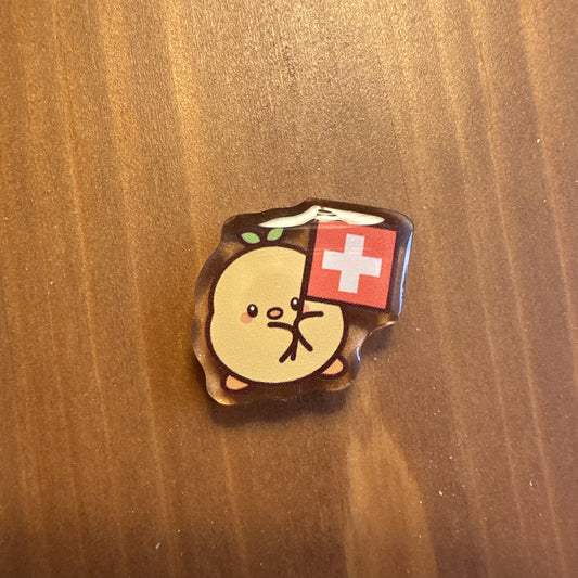Miru in Switzerland Fridge Magnet